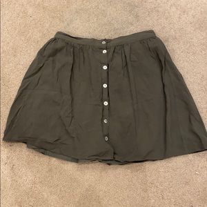 forever 21 olive green skater skirt